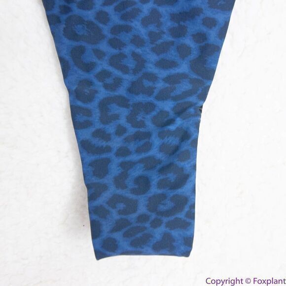 NEW Acacia Mateo bikini bottom leopard animal print blue Amur, L - Picture 7 of 16